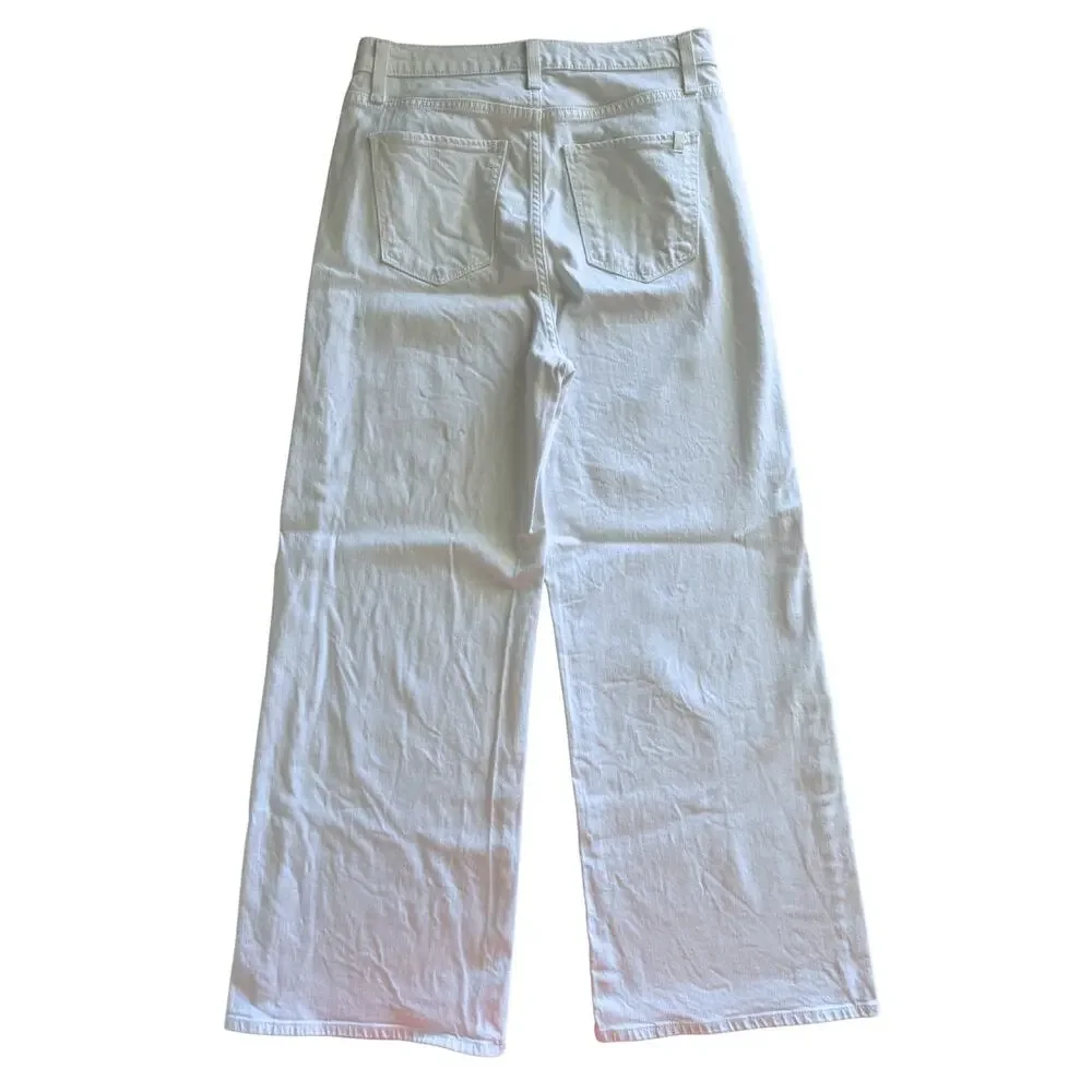 Joes Jeans The Mia High Rise Wide Leg Jeans Womens 29 White 28 Inseam Preowned